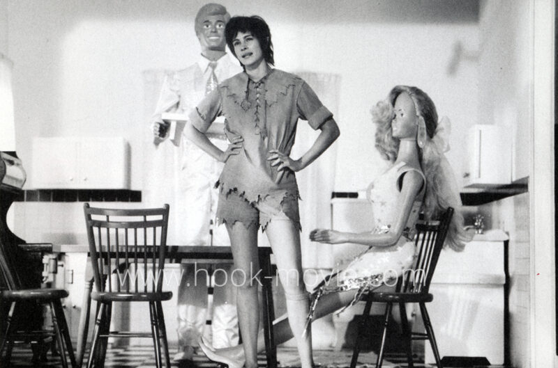 Julia Roberts on the dollhouse set.