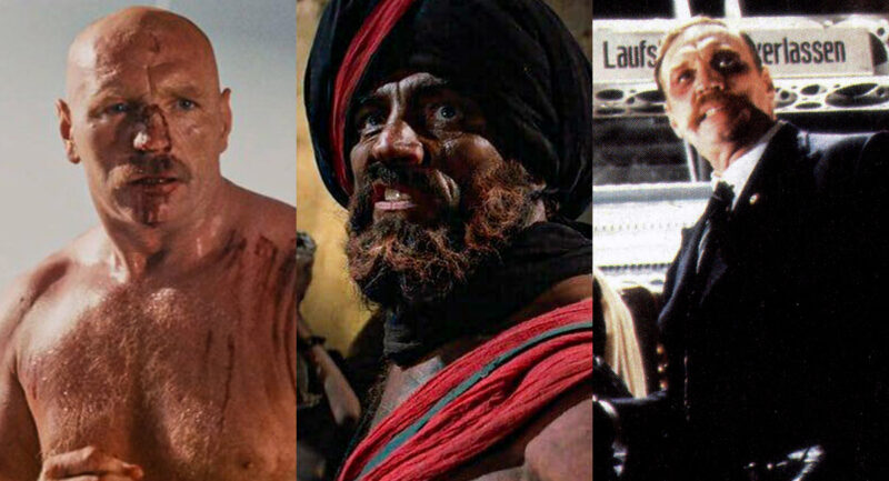 Pat Roach in his various brute roles throughout the Indiana Jones movies.