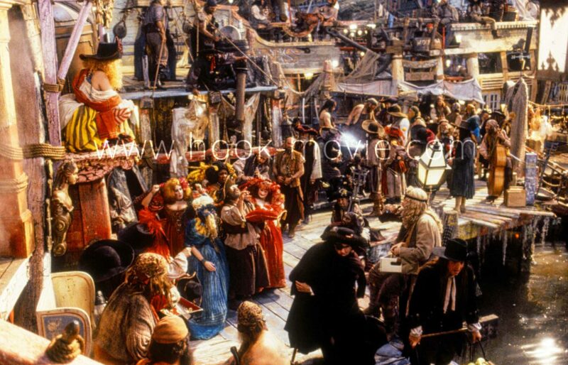 The whole dock bursts into life.