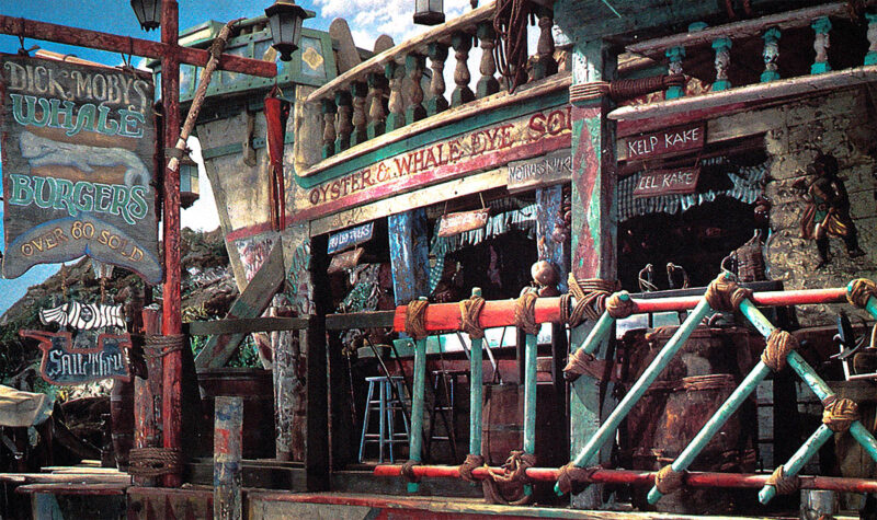Whale burgers sold at a shop called &ldquo;Dick Moby&rsquo;s Whale,&rdquo; a reference to the wound and thirst for revenge of Captain Ahab in Moby-Dick. It combines the two central symbols of Pirate Town: commerce and the maintenance of injury and how it becomes a marketable resource.