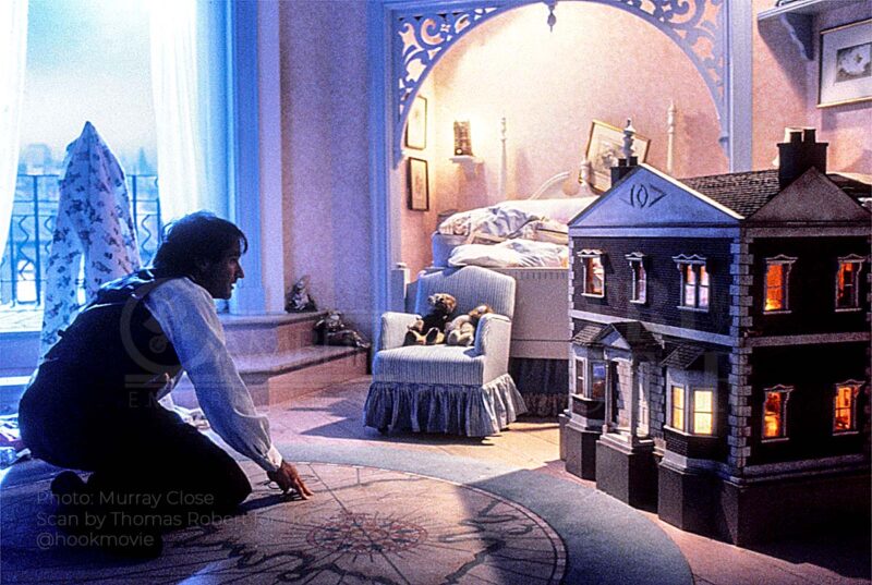 Peter submitting himself to interact with Tinker Bell, the miniature being of light.